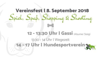 Vereinsfest | Spiel, Spaß, Shopping & Shooting